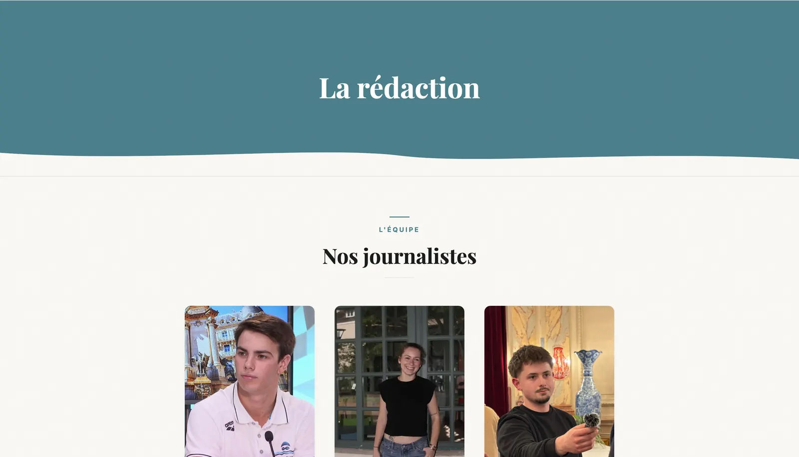 La Pastille Info — présentation des 4 journalistes de l'équipe
